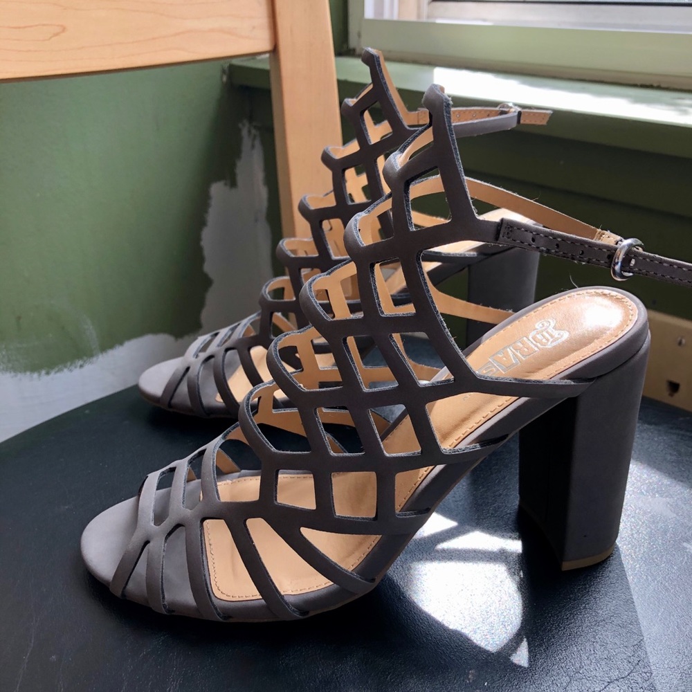 Gray/Blue Heels.